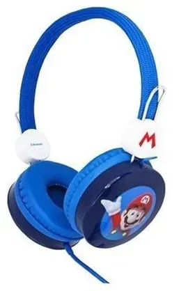 Super Mario Kids Core Wired Headphones - Blue