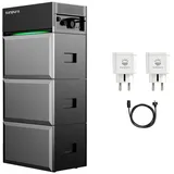 Sunpura Balkonkraftwerk Sunpura S2400 2,4 kWh mit 2x B2400 Erweiterungsakku 4,8 kWh, (Gratisgeschenk: 2x Smart Steckdose)