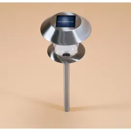 esotec Solarleuchte Edelstahl H38cm 1 Stück Silber