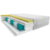 Latexmatratze Luxuriöse 7-Zonen-Matratze mit Visco-Schaumstoff 100x200cm - Premium, Xlmoebel, 20 cm hoch, (Matratze), Hergestellt in Europa weiß