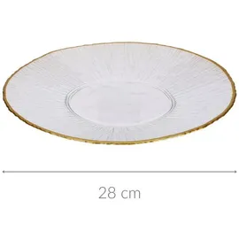 home&styling collection Flacher Teller 28 cm Transparent