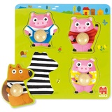 JUMBO Spiele Goula - 3 kleinen Schweinchen Puzzle Holzpuzzle