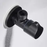 Absperrventil Für Warm- Und Kaltwasser, Komplett Aus Schwarzem Kupfer, Dickwandig, Für Waschbeckenarmatur, Keramikwaschbecken, Gebürstet - Crezuo