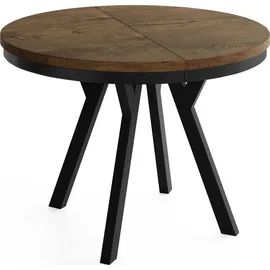 WFL GROUP Runder Esstisch 100 x 77 x 100 cm braun