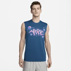 Ärmelloses Dri-FIT-Basketball-T-Shirt für Herren - Blau, S