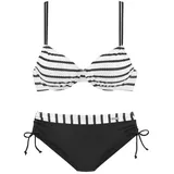 LASCANA Bügel-Bikini, Damen schwarz-weiß, Gr.42 Cup E,