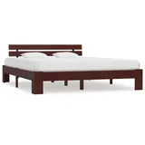 vidaXL Massivholzbett Dunkelbraun Kiefer 180x200 cm