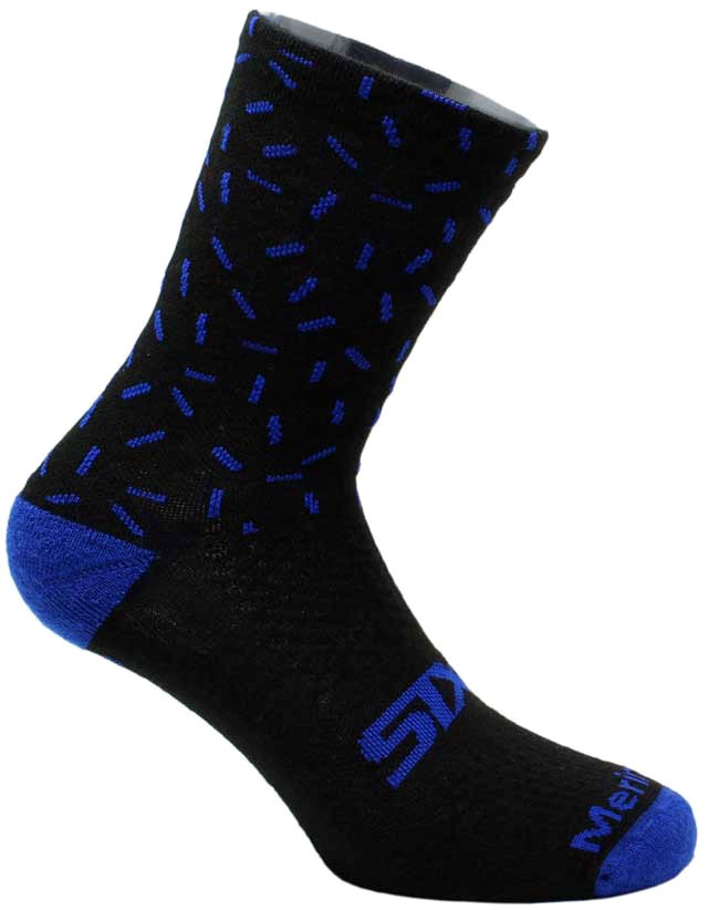Sixs Merino, chaussettes - Noir/Bleu - 44-47