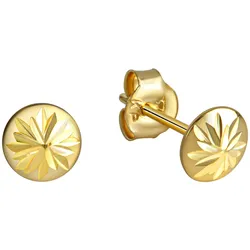 Firetti Paar Ohrstecker »Schmuck Geschenk Gold 375 Ohrschmuck Sternen-Muster« Firetti gelbgoldfarben