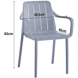 vortivo Gartenstuhl 8er Set 0 x 0 x 0 cm grau