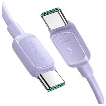 Joyroom Multi-Color Series A14 Ladekabel USB-C/USB-C-Kabel 100 W 1,2 m Violettes Kabel