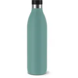 Emsa Bludrop Isolier-Trinkflasche, wiederverwendbar, Edelstahl, nachhaltig, Pulverbeschichtung, 360°-Trinkrand, 20h heiß/40h kalt, 1 Liter, auslaufsicher, Petrol, N3112100