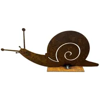 ZGM Rost Deko Schnecke Gerry - Wetterfeste Gartendekoration, Handarbeit