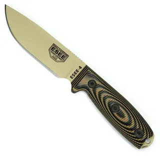 ESEE Model 4 3D Fixed Blade Tan, schwarz
