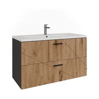 Vicco Waschbeckenunterschrank Irma, 100 x 57 cm mit 2