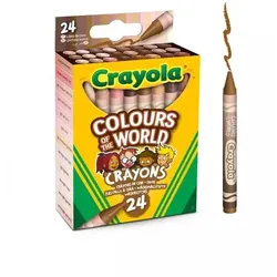 Crayola: Farben der Welt, Hautfarbene Pastelle - 24 Stück.