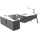 Jet-Line Büroschreibtisch Carolina schwarz / Weiß