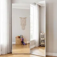 brisafe Faltbarer Ganzkörperspiegel 180x120 cm, Bruchsicherer 360-Grad Fitnessspiegel aus Sicherheitsglas | Ideal für Homegym, Workout, Yoga & Training | Standspiegel, platzsparend & stabil, Weiß