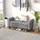 Homcom Polsterbank Samt Grau 126 x 48,5 x 57 cm