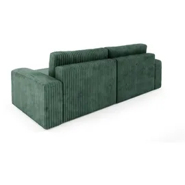 furnisell Ecksofa mit Schlaffunktion Fano ¦ grün ¦ Maße (cm): B: 252 H: 70