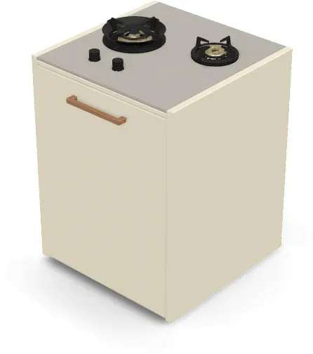 Brabura CT 60 Kochfeld - Pietra Di Luna / Perle Blanche / Holzgriff