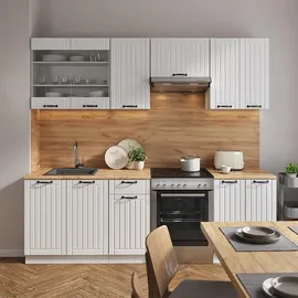 Vicco Küchenzeile Fame-Line 240 cm Weiß