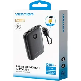 Vention Power Bank (USB-C - Schwarz
