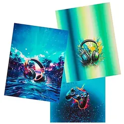 Digital-Baumwolljersey-Coupon "Music" mit Elasthan