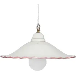 CERAMICHE BORSO Pendelleuchte mit rosa Blumenmuster