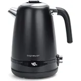 Aigostar Loki - Digitaler Edelstahl Wasserkocher mit Temperatureinstellung 40-100 Grad, Temperaturanzeige, Warmhaltefunktion, 1,7 Liter 2200W Electric Kettle Retro Teekocher, Schwarz