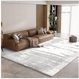 luxuskollektion Modernes Grau Teppich 160 x 230 cm Grau