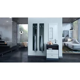 Vladon Garderobenpaneel Vladon 24 x 140 x 2 cm Schwarz matt