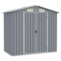 vidaXL Gerätehaus 2,05 x 1,29 m grau