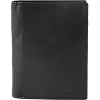 Akzent Herren-Geldbörse Echt Leder Hochformat 12 cm. 3000036 Schwarz
