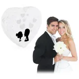 Relaxdays 4-tlg. Pinata Set Hochzeit Weiß,Gelb,Orange