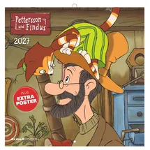 ALPHA EDITION GmbH & Co. KG Pettersson und Findus 2027: Wandkalender 30x30 cm (30x60 cm geöffnet) mit Notizkalendarium, 12 Illustrationen und Extra Poster