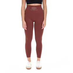 YOU DO YOU Damen Leggings modische Fitness-Hose mit Scrunch-Effekt Workout-Hose 905001 Mahagoni-Braun - XS