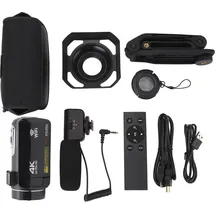 gistuch Asixxsix 4K-Videokamera-Camcorder mit Fernbedienung, 56 M, 4K, 30 Fps, IR-Nachtsicht, 18-facher Zoom, 3,0-Zoll-Touchscreen, HDMI-IR-Nachtsicht-Vlog-Kameras, Webcam mit Handkameraständer