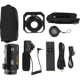 gistuch Asixxsix 4K-Videokamera-Camcorder mit Fernbedienung, 56 M, 4K, 30 Fps, IR-Nachtsicht, 18-facher Zoom, 3,0-Zoll-Touchscreen, HDMI-IR-Nachtsicht-Vlog-Kameras, Webcam mit Handkameraständer