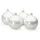 SIKORA Essentials Klassische Christbaumkugeln aus Glas - Hochglanz - 6 Farben 3 Größen Premium Qualität, Farbe/Modell:Weiss Hochglanz 4er Set, Höhe in cm:8 cm