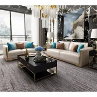 Xlmoebel Wohnzimmer-Set Sofa aus Metall im Design, Polstermöbel-Set 3+2 Chesterfield Leder, (2-St., Sofa 3 Sitzer + 2 Sitzer), Hergestellt in Europa weiß