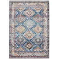 Benuta Vintage-Teppich, Blau, Kunststoff, Vintage, Rechteckig, 60x120 cm Oeko-Tex®