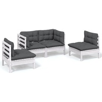 vidaXL 4-tlg Garten-Lounge-Set mit Kissen Kiefer Massivholz Modell 48