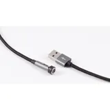 ShiverPeaks -BASIC-S--Universal--USB-A Magnetkabel, 3in1, 540°, 7-Pin, schwarz, 1,0m, Weiteres Smartphone Zubehör, Schwarz