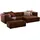 W.Schillig Hocker around-the-block Leder 120 x 39 x 60 cm Braun