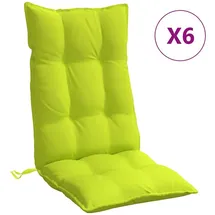 vidaXL Hochlehner Auflage 6 St. 40 x 40 x 5 cm grün