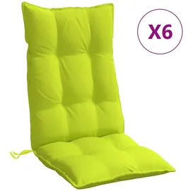 vidaXL Hochlehner Auflage 6 St. 40 x 40 x 5 cm grün