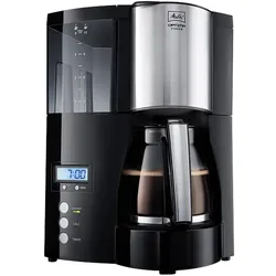 Melitta Optima Timer 100801 Schwarz Kaffeemaschine - Filter, 8 Tassen, Glaskanne
