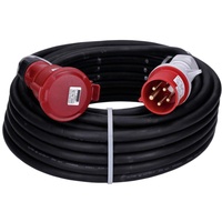 Voxura CEE-Kabel Verlängerungskabel Starkstromkabel 5-polig 400V H07RN 5G 6 32/5 32A IP44 Phasenwender Starkstrom 25m