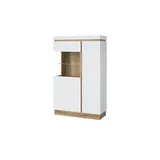 Sconto Vitrine ASMUS 104 x 40 x 164 cm Weiß